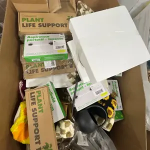 150 lb Garden Pallet of Planters, Planter Covers and Watering Gear