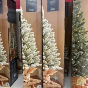 120 New Artificial Christmas Trees: Green, Snow Effect & Pre-Lit
