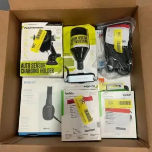 €1,297.75 MSRP Car Mount, Headset & Power Bank Box – 27 Returned Items