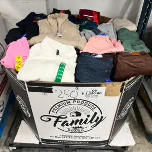 Overstock Clothing Pallet #6: 250 New Branded Pieces in Retail-Ready Shape