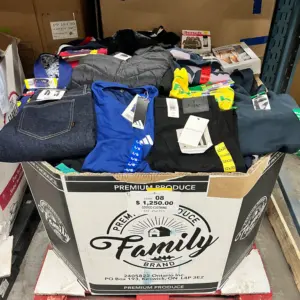 Branded Clothing Lot #8: 250 New Retail-Ready Overstock Garments, Mixed Ages