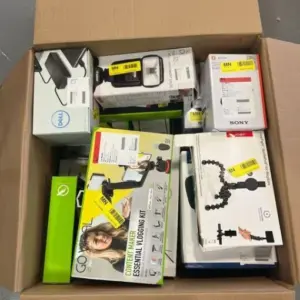 Dell, Sony, Sunpak & JOBY Photo and PC Accessory Box – 23 Items, €1,345.75 MSRP