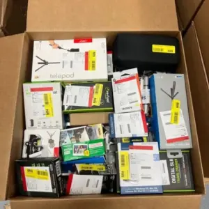 47 Camera Batteries, Tripods & GoPro Kits – €2,241.02 MSRP Returns Box