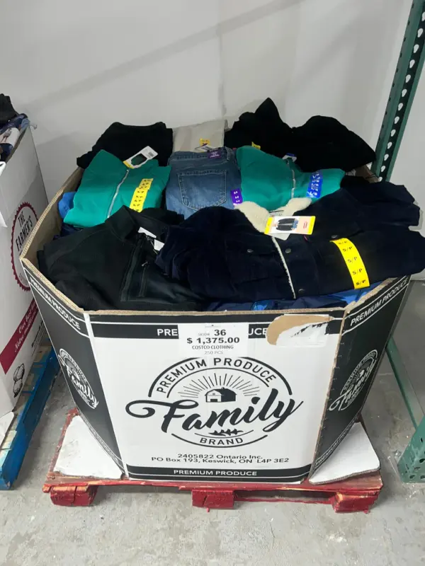 CW #36 Pallet of 250 A-Grade New Mixed Garments From Major Retail Networks