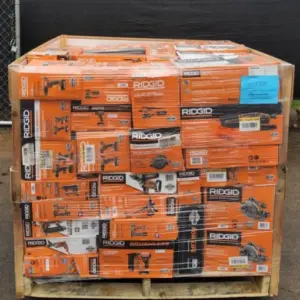 RIDGID 18V Professional Power Tool Pallet – 80 Brand New Sealed Units