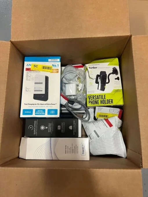 BlueParrott B450-XT, Anker & Samsung Chargers Box – 23 Items, €1,209.81 MSRP